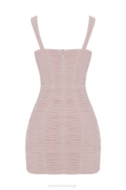 klær cate crystal minikjole i ruched mesh House of CB J6RL476