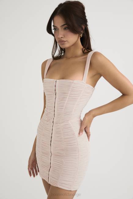 klær cate crystal minikjole i ruched mesh House of CB J6RL476