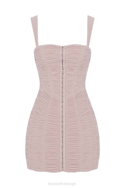 klær cate crystal minikjole i ruched mesh House of CB J6RL476