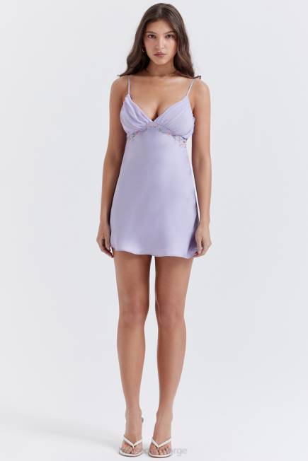 klær christa brodert lavendel mini kjole House of CB J6RL243