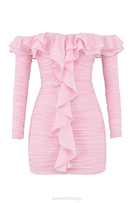 klær eliza ekte silke fe rosa minikjole House of CB J6RL496