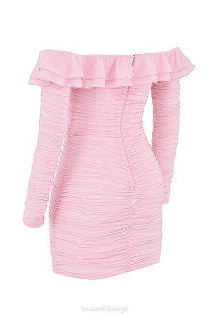 klær eliza ekte silke fe rosa minikjole House of CB J6RL496