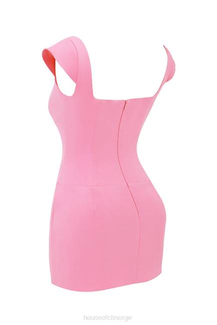 klær leonida fransk rosa korsett minikjole House of CB J6RL205