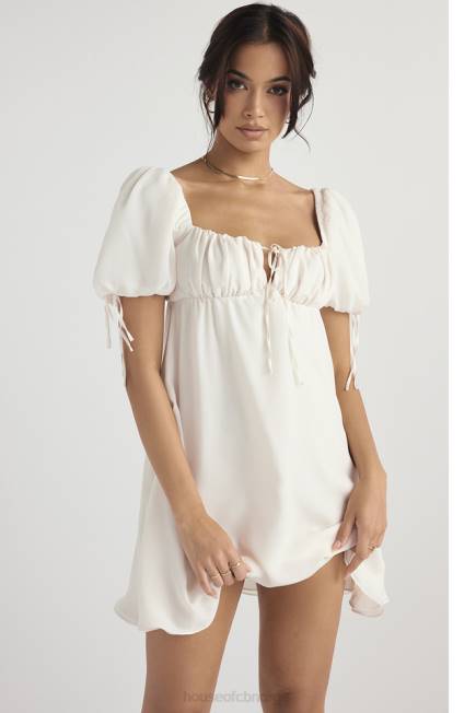klær prinsesse elfenben georgette minikjole House of CB J6RL430