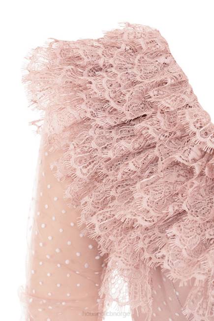 klær sorrel blush minikjole med blonder House of CB J6RL632