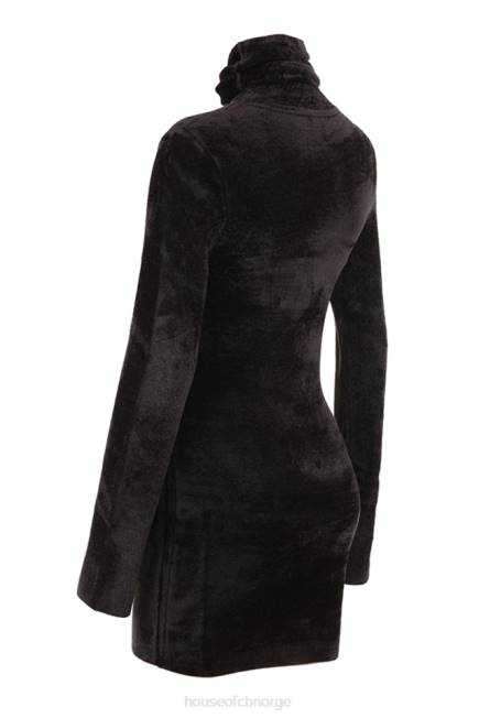 klær taya charcoal chenille minikjole House of CB J6RL314
