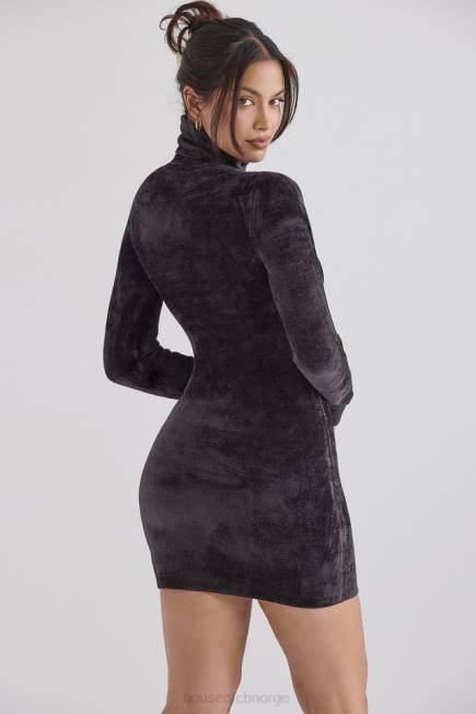 klær taya charcoal chenille minikjole House of CB J6RL314