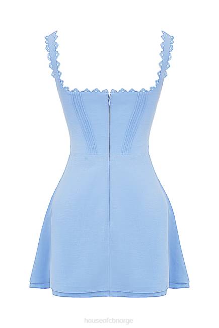 klær tilly blue pin tuck minikjole House of CB J6RL215