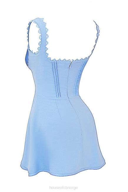 klær tilly blue pin tuck minikjole House of CB J6RL215