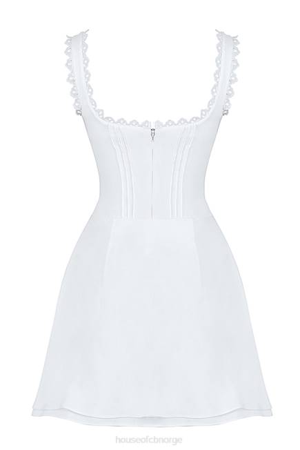 klær tilly hvit pin tuck minikjole House of CB J6RL399