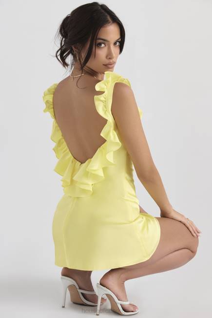 klær tink buttercup sateng volang mini kjole House of CB J6RL443