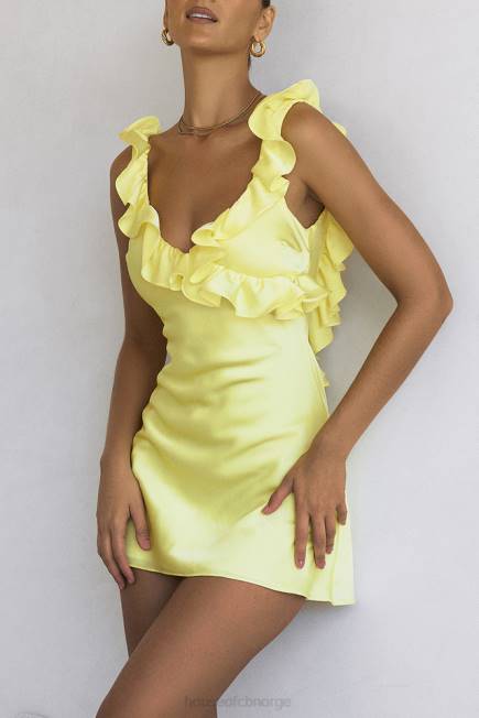 klær tink buttercup sateng volang mini kjole House of CB J6RL443