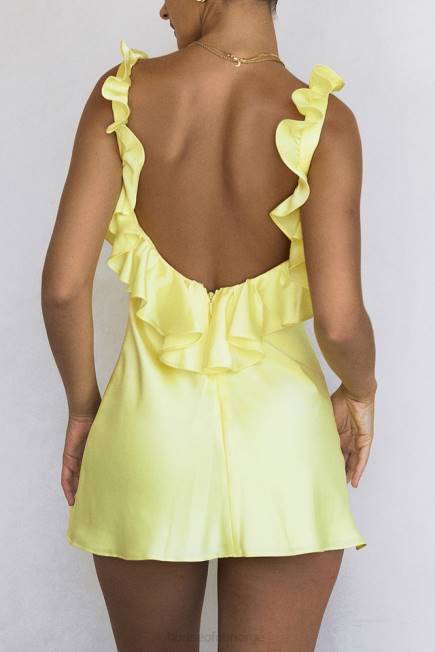 klær tink buttercup sateng volang mini kjole House of CB J6RL443