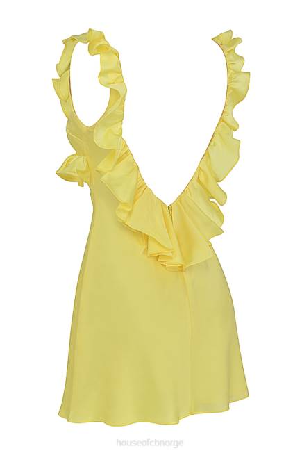 klær tink buttercup sateng volang mini kjole House of CB J6RL443