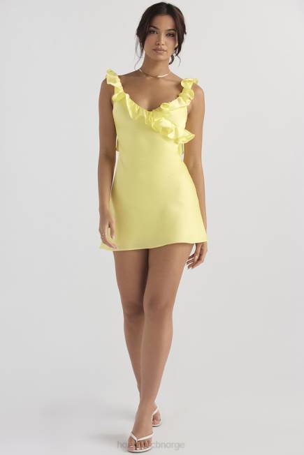 klær tink buttercup sateng volang mini kjole House of CB J6RL443