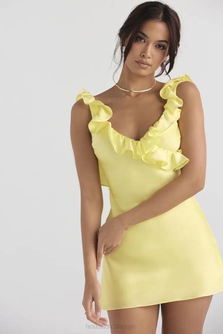 klær tink buttercup sateng volang mini kjole House of CB J6RL443