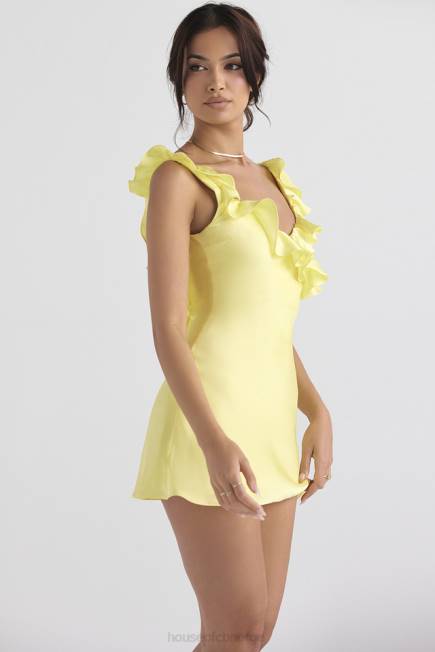 klær tink buttercup sateng volang mini kjole House of CB J6RL443