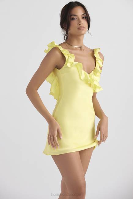 klær tink buttercup sateng volang mini kjole House of CB J6RL443