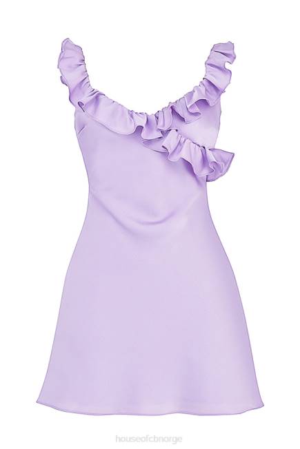 klær tink orkide sateng volang mini kjole House of CB J6RL461