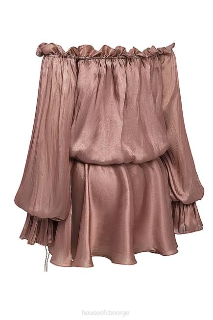 klær chaya hasselnøtt off shoulder kjole House of CB J6RL177