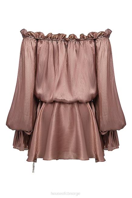 klær chaya hasselnøtt off shoulder kjole House of CB J6RL177