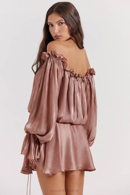 klær chaya hasselnøtt off shoulder kjole House of CB J6RL177