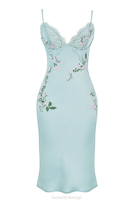klær fallon lys jadebrodert slipkjole House of CB J6RL240