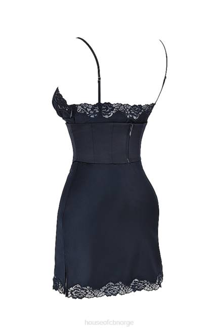 klær soraya navy sateng underkjole House of CB J6RL372