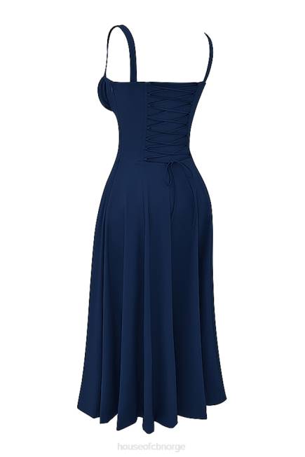 klær carmen fransk marineblå bustier sundress House of CB J6RL286