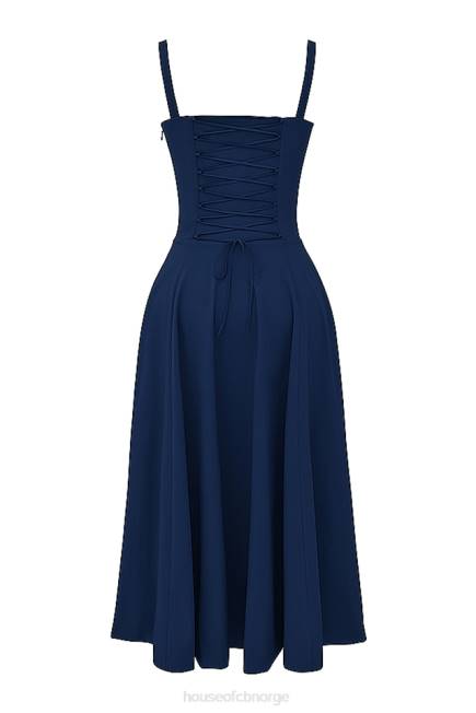 klær carmen fransk marineblå bustier sundress House of CB J6RL286