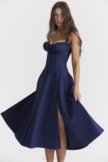 klær carmen fransk marineblå bustier sundress House of CB J6RL286