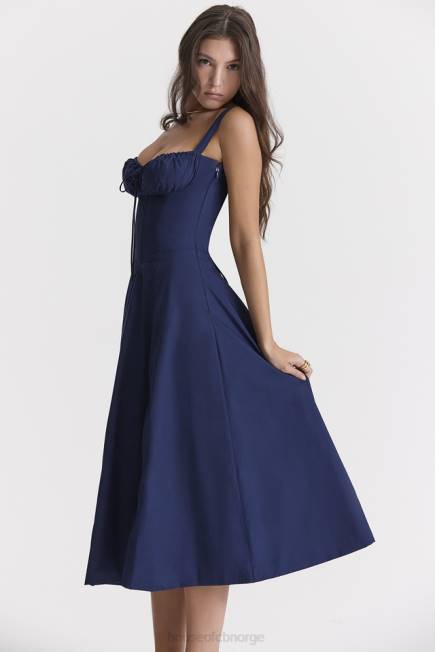 klær carmen fransk marineblå bustier sundress House of CB J6RL286