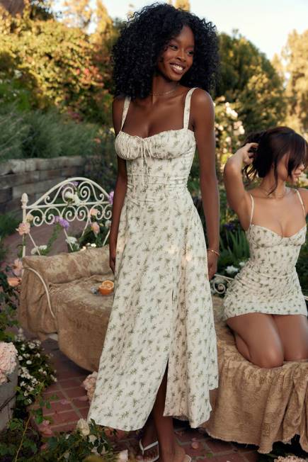 klær carmen hage print bustier sundress House of CB J6RL438