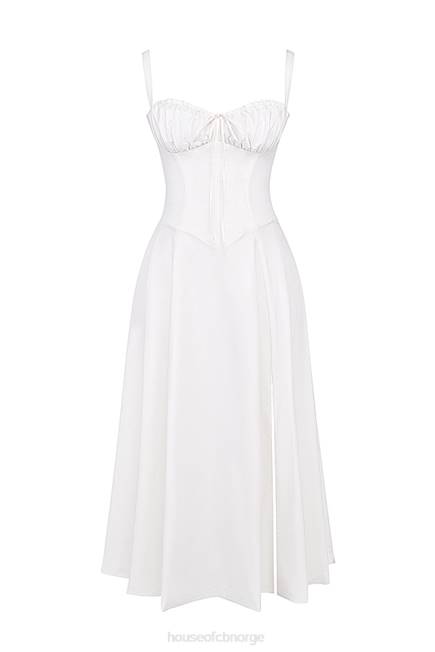 klær carmen hvit bustier sundress House of CB J6RL201