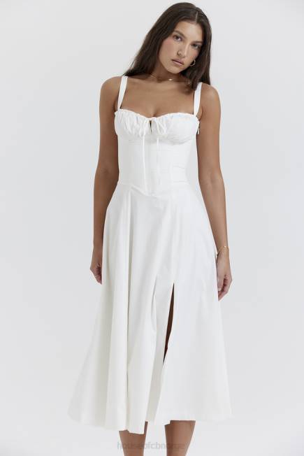 klær carmen hvit bustier sundress House of CB J6RL201