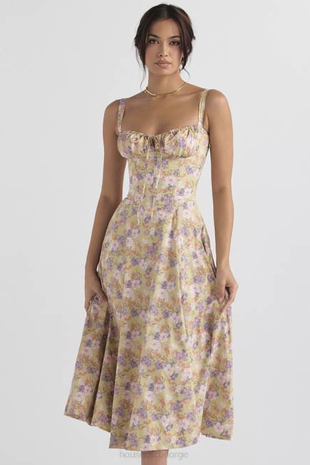 klær carmen peon print bustier sundress House of CB J6RL429