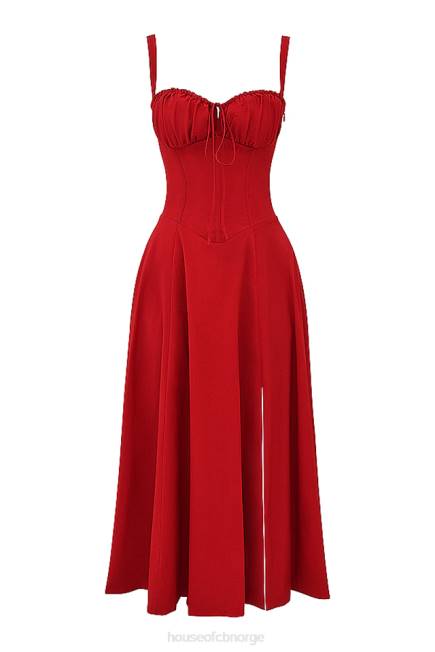 klær carmen rød rose bustier sundress House of CB J6RL292