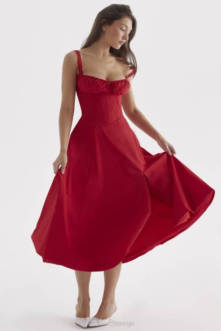 klær carmen rød rose bustier sundress House of CB J6RL292
