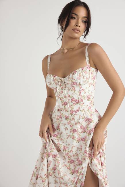 klær carmen rose print bustier sundress House of CB J6RL436