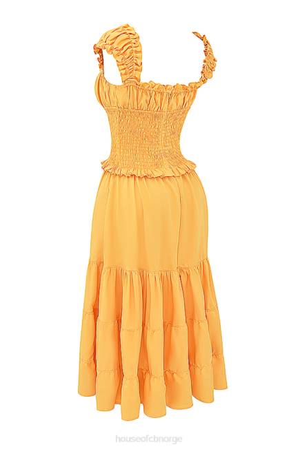 klær phedra tangerine rynket sundress House of CB J6RL203