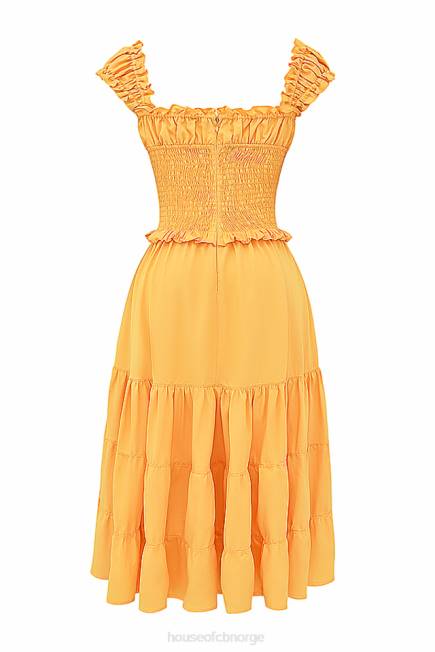 klær phedra tangerine rynket sundress House of CB J6RL203