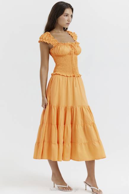 klær phedra tangerine rynket sundress House of CB J6RL203