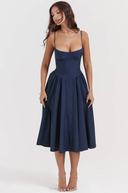 klær samaria fransk marine korsett sundress House of CB J6RL154