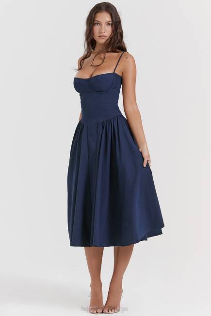 klær samaria fransk marine korsett sundress House of CB J6RL154