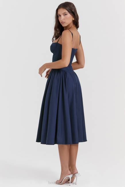 klær samaria fransk marine korsett sundress House of CB J6RL154