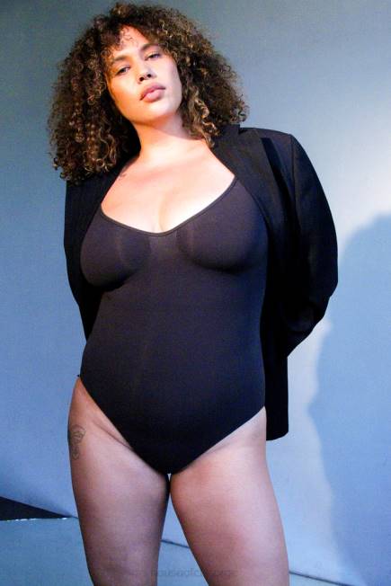 klær sculpting full short bodysuit blekk House of CB J6RL1271