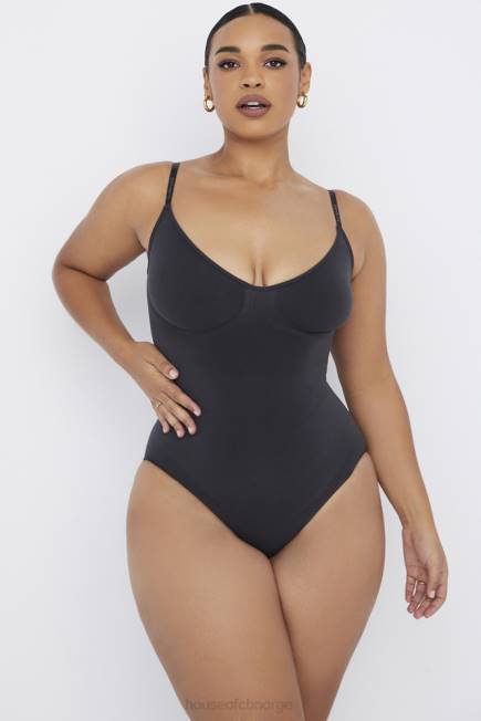 klær sculpting full short bodysuit blekk House of CB J6RL1271