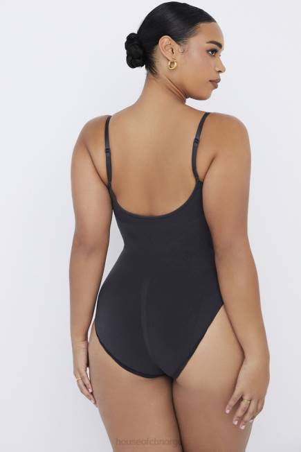 klær sculpting full short bodysuit blekk House of CB J6RL1271