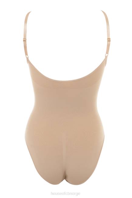 klær sculpting hel kort bodysuit mandel House of CB J6RL1274