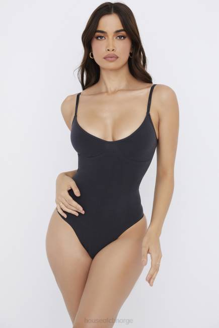 klær sculpting thong bodysuit blekk House of CB J6RL1263
